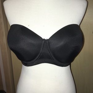 Cacique Black Lightly Lined MultiWay Strapless Bra